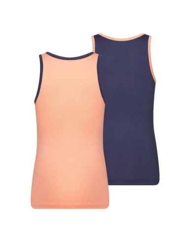 Beeren Meisjes Mix&Match hemd Zalm D.Blauw 2Pack