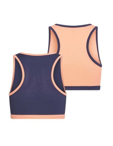 Beeren Meisjes Mix&Match Topje Zalm/D.Blauw 2Pack