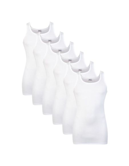 Beeren Heren singlet Briljant 6Pack Wit
