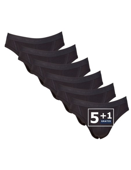 Beeren Heren sportslip Comfort Feeling 6Pack Zwart