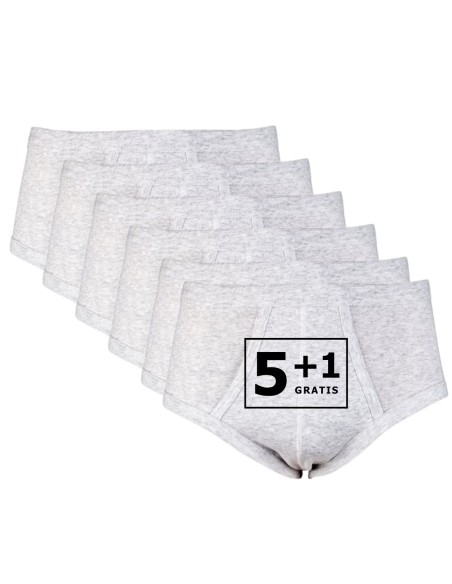 Beeren Heren slip met gulp M3000 6Pack Grijs