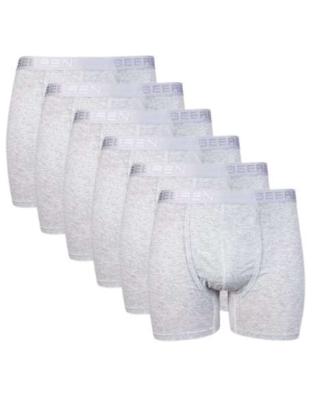 Beeren Heren boxershort Dylan 6Pack Grijs