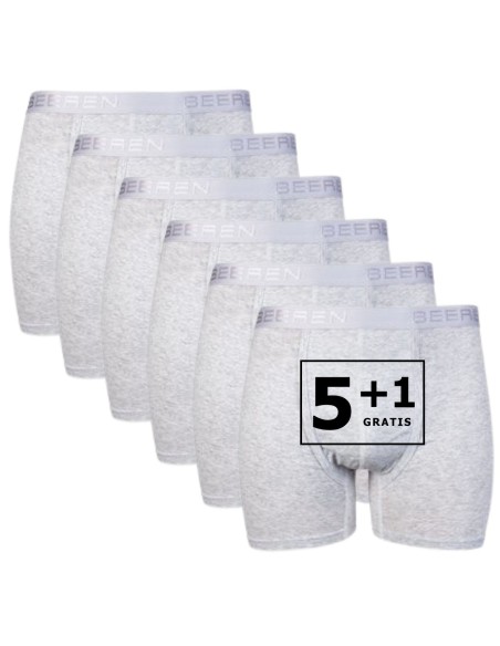 Beeren Heren boxershort Dylan 6Pack Grijs