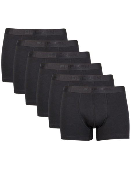 Beeren Heren boxershort Rolf 6Pack Zwart