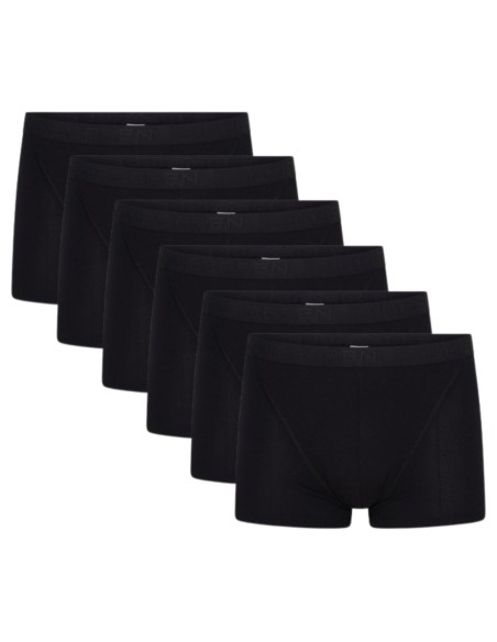 Beeren Heren boxershort Young (zachte micro stof) 6Pack Zwart