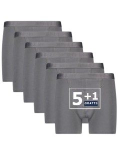 Beeren Heren boxershort Roger 6Pack Antraciet