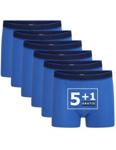 Beeren Heren Boxershort Young Sven (zachte micro stof) 6Pack Blauw