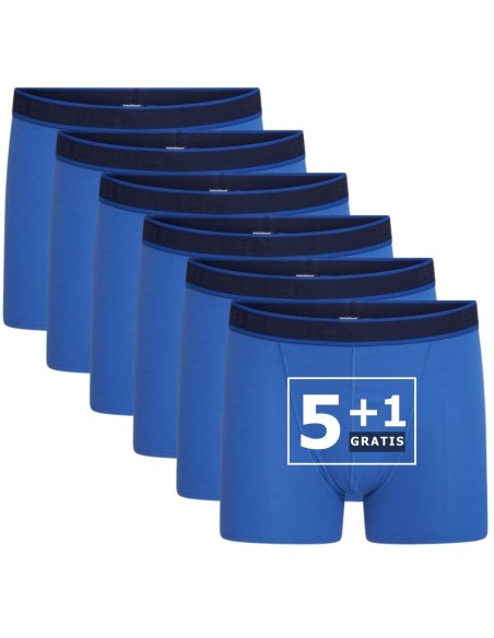 Beeren Heren Boxershort Young Sven (zachte micro stof) 6Pack Blauw