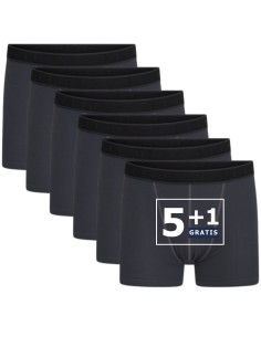 Beeren Heren Boxershort Young Sven (zachte micro stof) 6Pack Antraciet