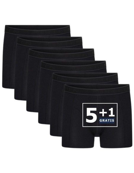 Beeren Heren boxershort Cotton Stretch Hugo 6Pack Zwart