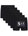 Beeren Heren boxershort Cotton Stretch Hugo 6Pack Zwart