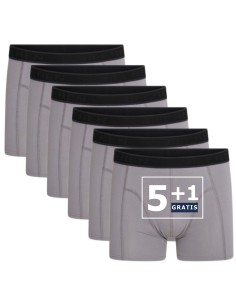 Beeren Heren boxershort Cotton Stretch Hugo 6Pack Grijs