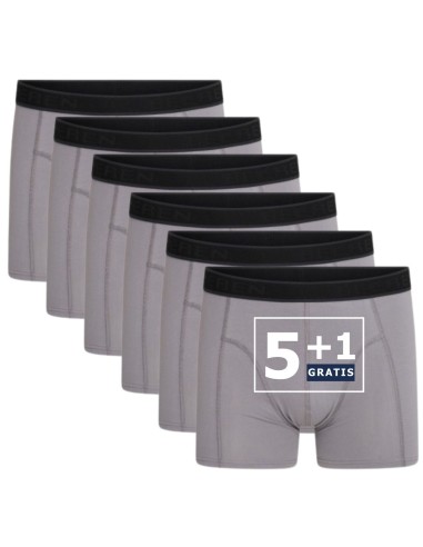 Beeren Heren boxershort Cotton Stretch Hugo 6Pack Grijs
