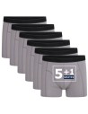 Beeren Heren boxershort Cotton Stretch Hugo 6Pack Grijs