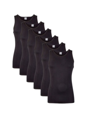 Beeren Heren singlet Comfort Feeling 6Pack Zwart