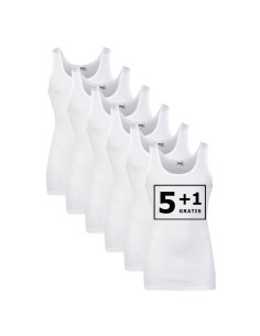Beeren Heren singlet M3000 6Pack Wit