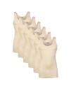 Beeren Heren singlet M3000 6Pack Beige