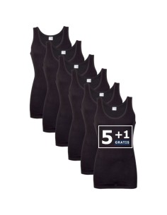 Beeren Heren singlet M3000 6Pack Zwart
