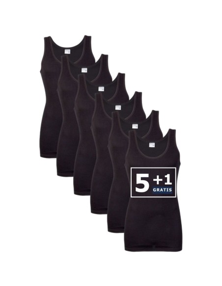 Beeren Heren singlet M3000 6Pack Zwart