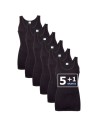 Beeren Heren singlet M3000 6Pack Zwart