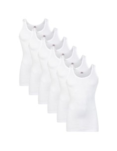 Beeren Heren singlet Startex 6Pack Wit