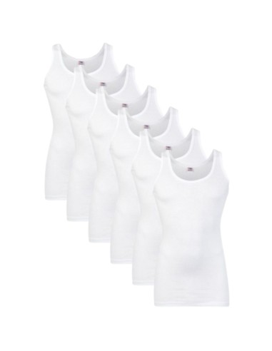Beeren Heren singlet Startex 6Pack Wit