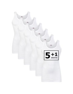 Beeren Heren singlet Startex 6Pack Wit