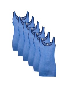 Beeren Heren singlet M2000 6Pack Blauw