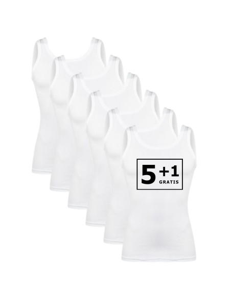 Beeren Heren singlet Young (zachte micro stof) 6Pack Wit