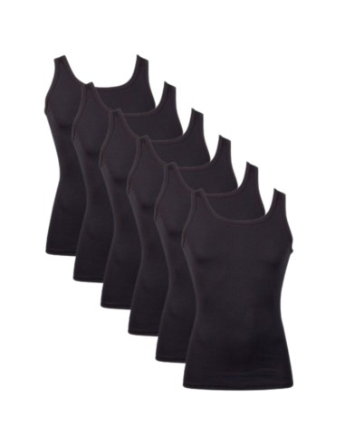 Beeren Heren singlet Young (zachte micro stof) 6Pack Zwart