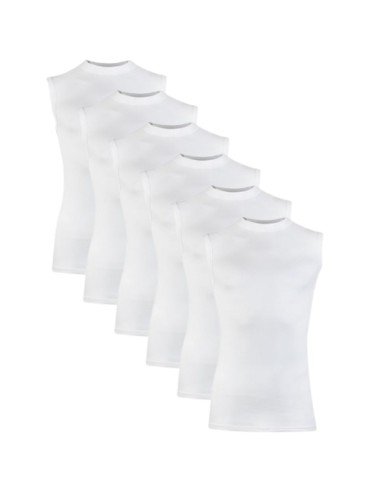 Beeren Heren mouwloos shirt Comfort Feeling 6Pack Wit