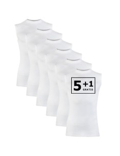 Beeren Heren mouwloos shirt Comfort Feeling 6Pack Wit