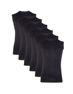 Beeren Heren mouwloos shirt Comfort Feeling 6Pack Zwart