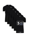 Beeren Heren Extra lang T-shirt met O-hals M3000 6Pack Zwart