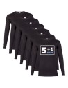 Beeren Heren T-shirt L.M. M3000 6Pack Zwart