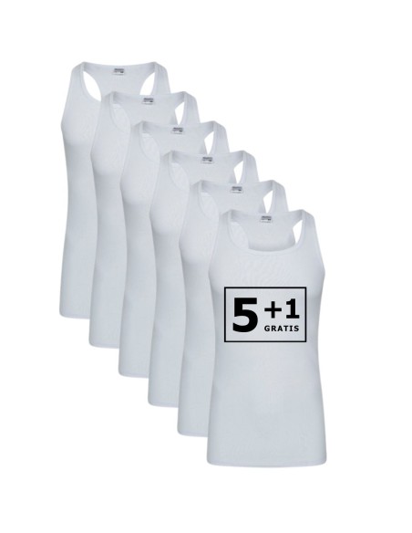 Beeren Heren boxerhemd 6Pack Wit