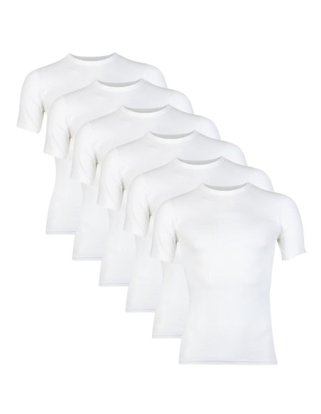 Beeren Heren T-shirt K.M. Young (zachte micro stof) 6Pack Wit