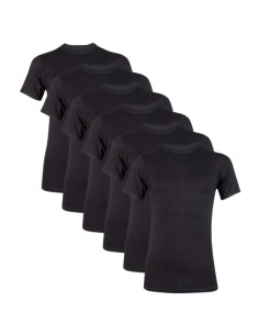 Beeren Heren T-shirt K.M. Young (zachte micro stof) 6Pack Zwart