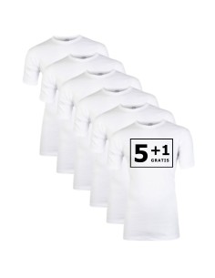 Beeren Heren hemd K.M. M3400 6Pack Wit