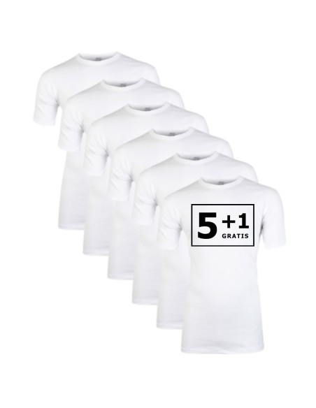 Beeren Heren hemd K.M. M3400 6Pack Wit