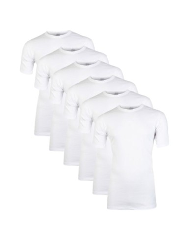 Beeren Heren hemd K.M. M3400 6Pack Wit