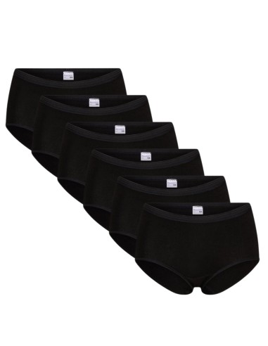 Beeren Dames slip Midi Comfort Feeling 6Pack Zwart