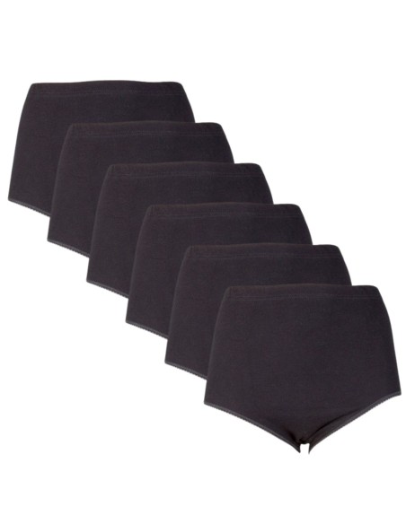 Beeren Dames tailleslip (Maxi) Briljant 6Pack Zwart