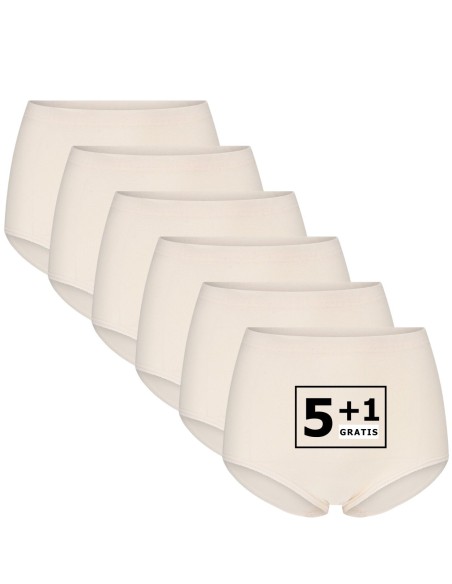 Beeren Dames tailleslip (Maxi) Briljant 6Pack Beige