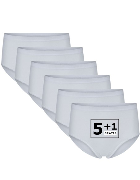 Beeren Dames heupslip (Midi) Briljant 6Pack Wit