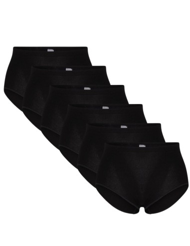 Beeren Dames heupslip (Midi) Briljant 6Pack Zwart