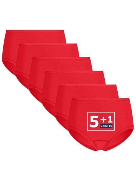 Beeren Dames Elegance Maxi Slip 6Pack Rood