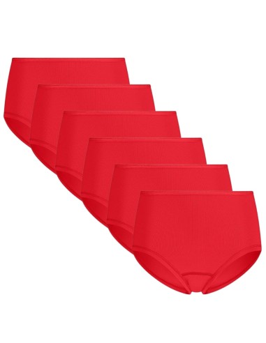 Beeren Dames Elegance Maxi Slip 6Pack Rood