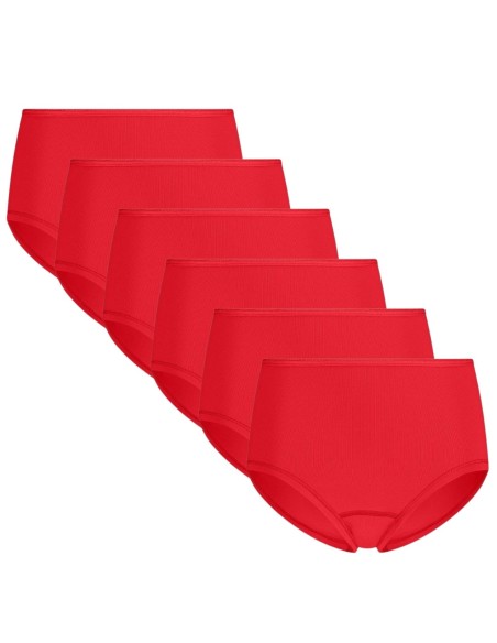 Beeren Dames Elegance Maxi Slip 6Pack Rood
