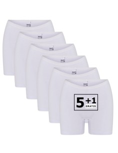 Beeren Dames boxershort Softly met lange pijp 6Pack Wit